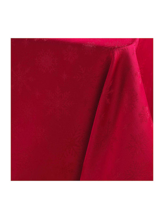 Tablecloth Stain Resistant L-c Flocons Red 140x240cm