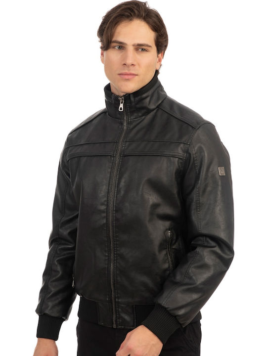 Faux Leather Jacket Black