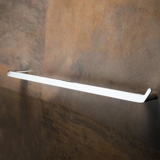 Bemeta Ράγα Μπάνιου Μονή Επιτοίχια με Βίδες ​49.5x49.5cm Inox Ασημί