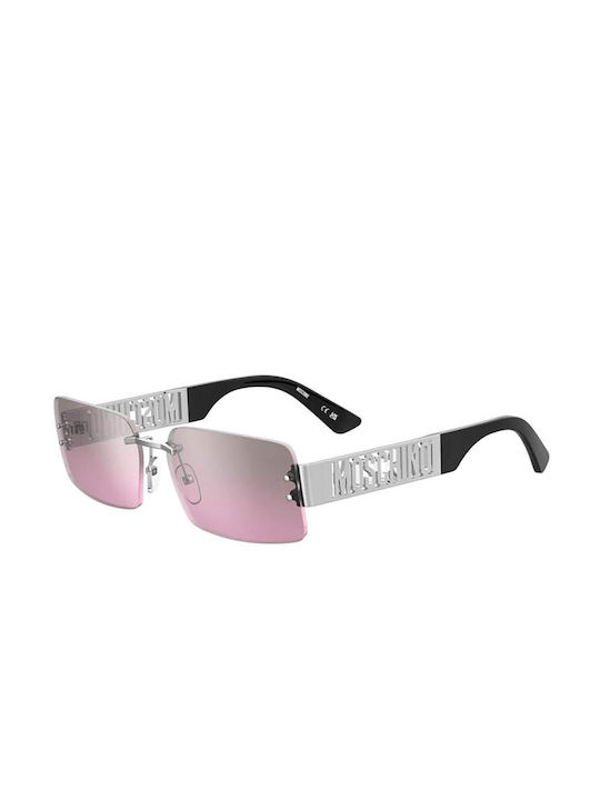 Moschino Sunglasses with Silver Metal Frame and Pink Gradient Lens mos169/s 8KB/E8