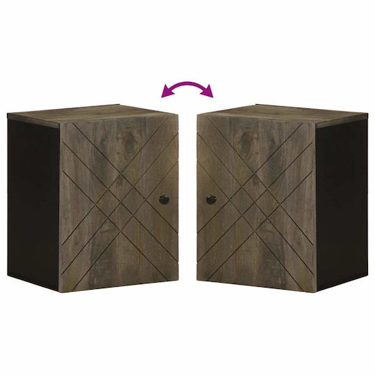 vidaXL Badezimmerschrank B38xT33xH48cm Braun