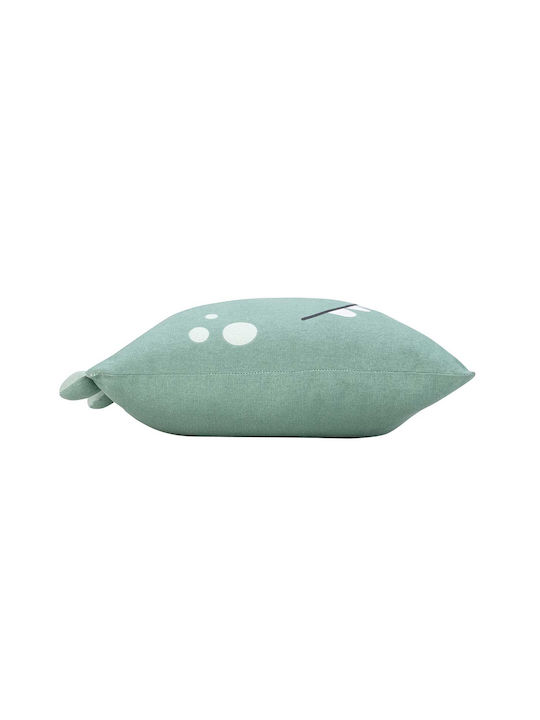 Douceur d'Intérieur Kids Decorative Pillow L-c Dina Turquoise 40x40cm