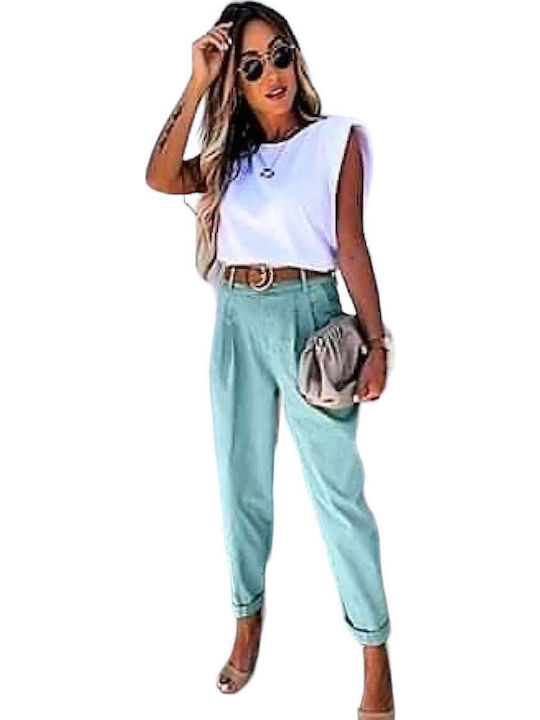 Woman's Fashion Women's Fabric Trousers Green