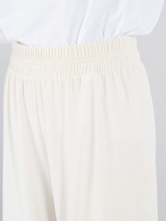 Damen Stoff Hose Ecru