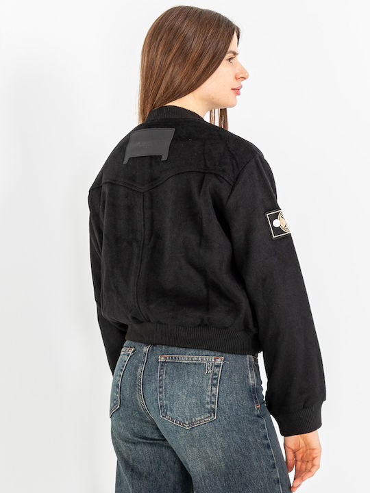 Crop Γυναικείο Bomber Jacket Black