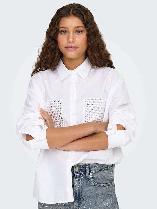 Only Shirt Women's Long Sleeve Shirt White