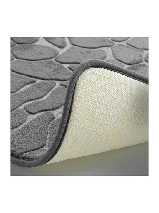 Douceur d'Intérieur Non-Slip Bath Mat L-c Ricochet 1802097 CHARCOAL GREY 50x120cm