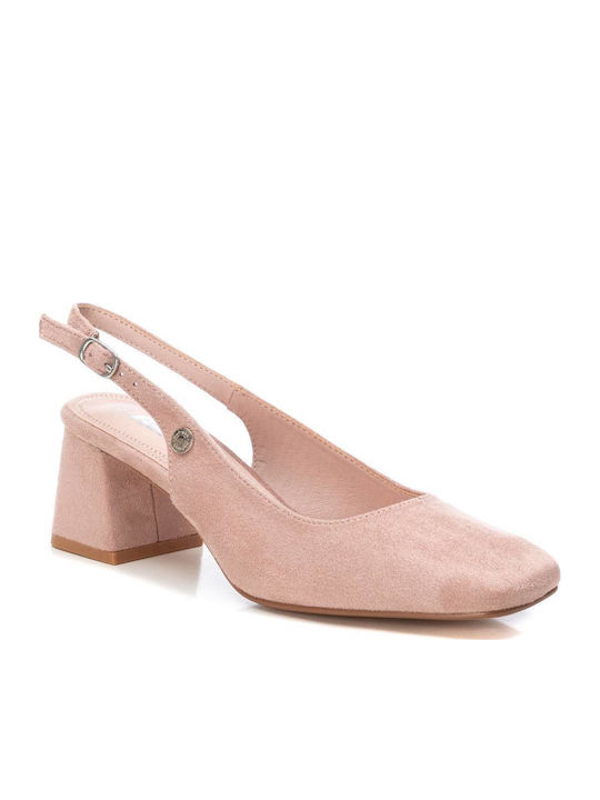 Pumps mit Riemchen & mittelhoher Absatz Rosa