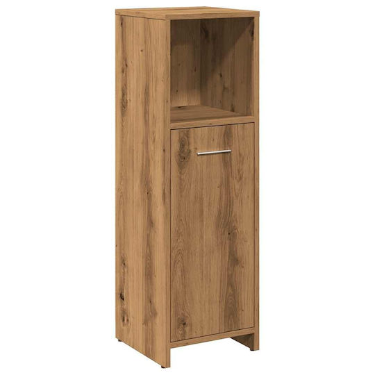 vidaXL Cabinet de coloană pentru baie Perete M30xL30xH95cm Stejar