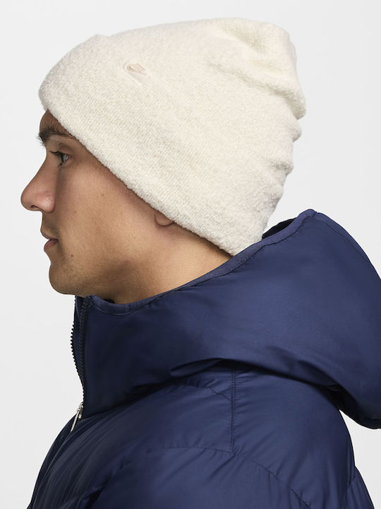 Peak Beanie Unisex Σκούφος Πλεκτός σε Λευκό χρώμα