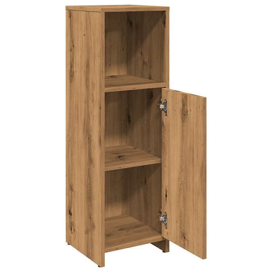 vidaXL Wall Hung Cabinet Bathroom Column Cabinet L30xD30xH95cm Oak