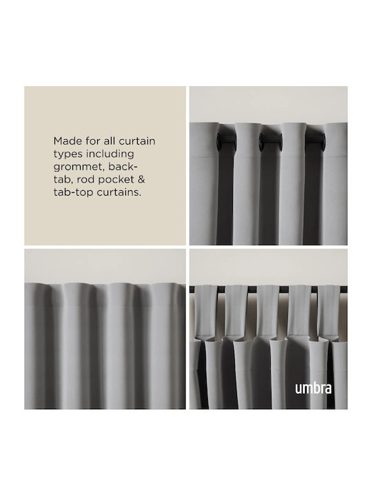Umbra Extendable Metallic Curtain Pole Bellwood Single Φ38mm 107-305cm Metallic
