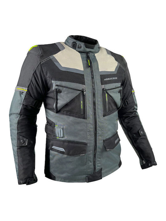Nordcode Adventure Evo 24 Oversize Men's Motorcycle Jacket Cordura 4 Seasons Waterproof Dark Grey/Black