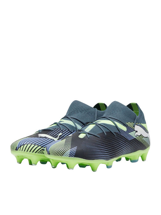 PUMA Future 7 Match Ποδοσφαιρικά Παπούτσια με Τάπες MxSG Μπλε