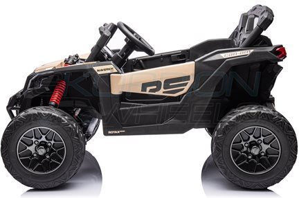 Can-Am Maverick Buggy Две Места с Дистанционно Управление Лицензиран 24 Волта Бежов