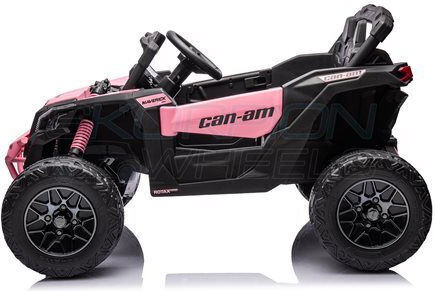 Can-Am Maverick Buggy Două Locuri cu Telecomandă Licențiat 12 Volți Roz
