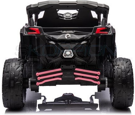 Can-Am Maverick Buggy Două Locuri cu Telecomandă Licențiat 12 Volți Roz