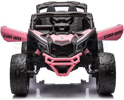 Can-Am Maverick Buggy Două Locuri cu Telecomandă Licențiat 12 Volți Roz