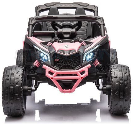 Can-Am Maverick Buggy Două Locuri cu Telecomandă Licențiat 12 Volți Roz