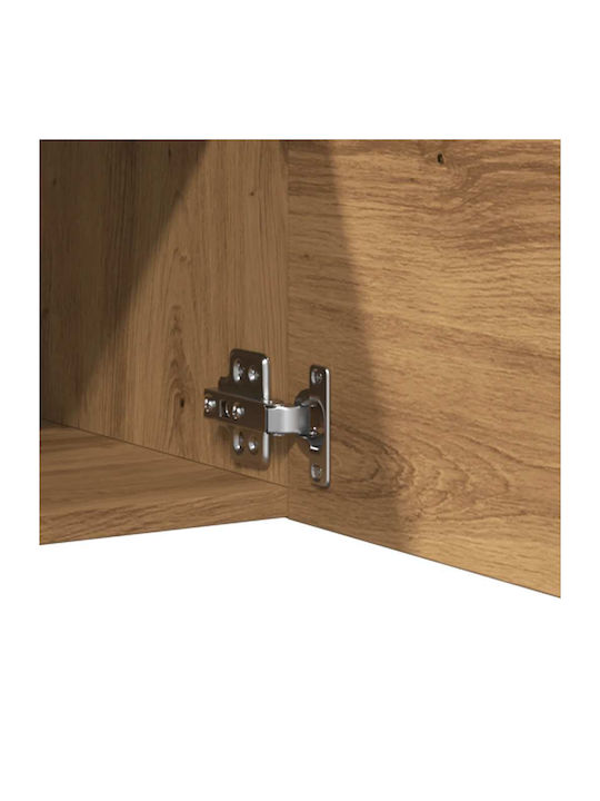 Wall Living Room Cabinet made of Particle Board Oak 30.5x30x30cm