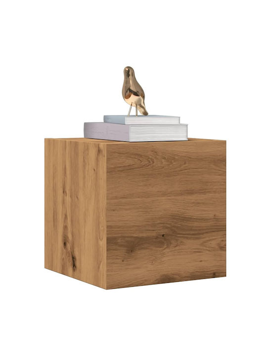Wall Living Room Cabinet made of Particle Board Oak 30.5x30x30cm