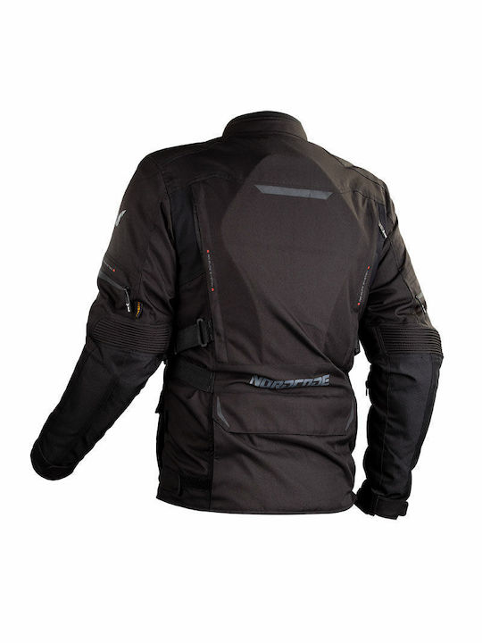 Nordcode Rhyno Oversize Ανδρικό Μπουφάν Μηχανής Cordura 4 Εποχών Αδιάβροχο Μαύρο