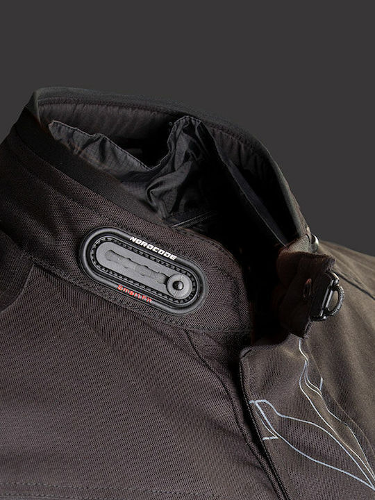 Nordcode Rhyno Oversize Ανδρικό Μπουφάν Μηχανής Cordura 4 Εποχών Αδιάβροχο Μαύρο