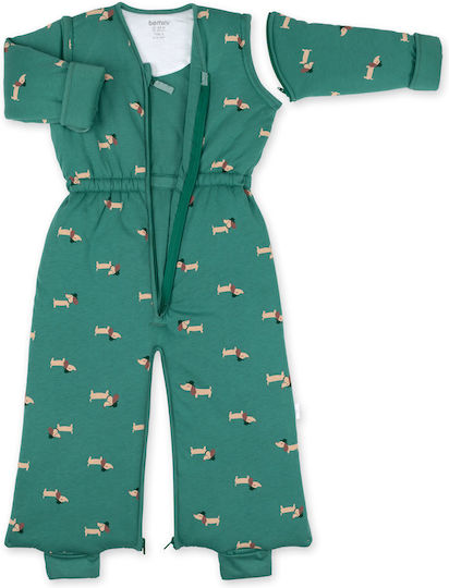 Bemini Iarna Sac de dormit cu picioare Magic 3 tog Wouff Green