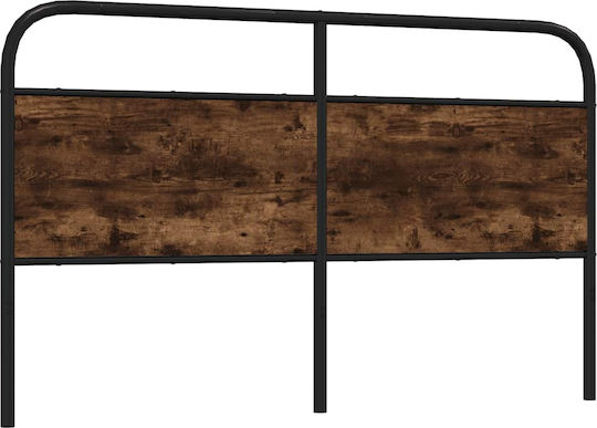 vidaXL Metal Bed Headboard Smoky Oak 166x100cm