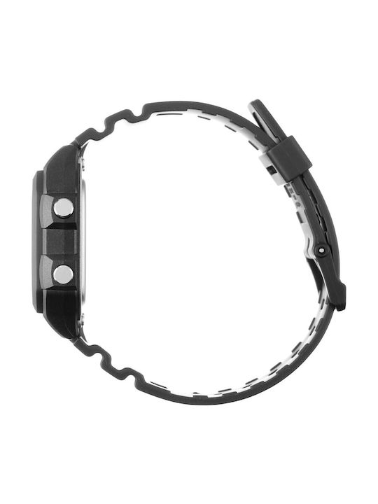 Casio Collection Digital Men's Watch 42mm Chronograph Battery with Black Rubber Strap