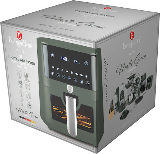 Berlinger Haus Air Fryer 5lt Green BH-9709