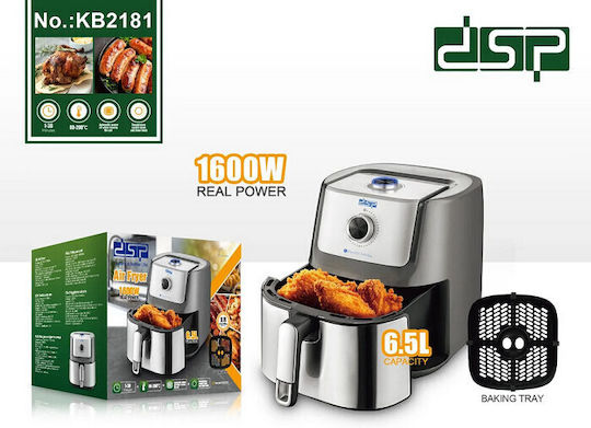 DSP KB2181 Air Fryer 6.5lt Ασημί