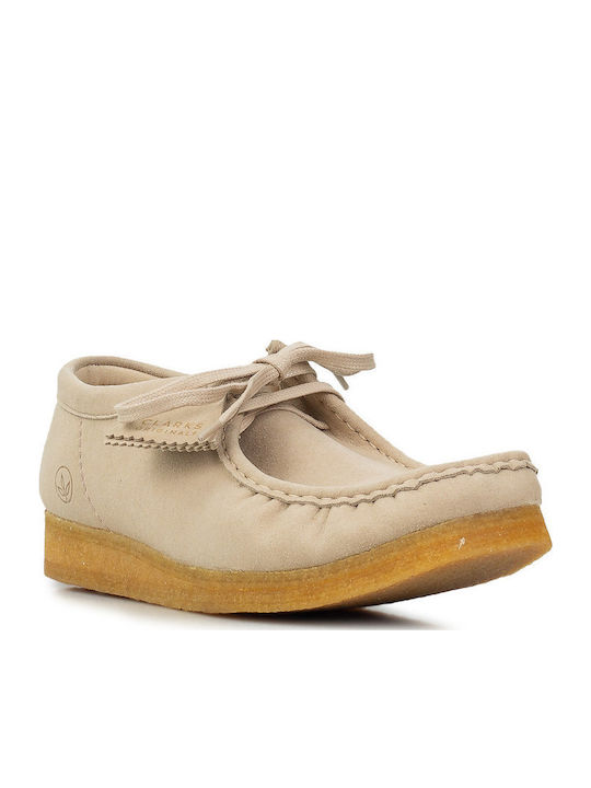 Clarks Wallabee Мъжки мокасини Бежов