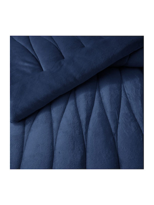 Liolios Home Пухено Куинсайз 220x240бр Doha Navy 350 г/м²Gsm