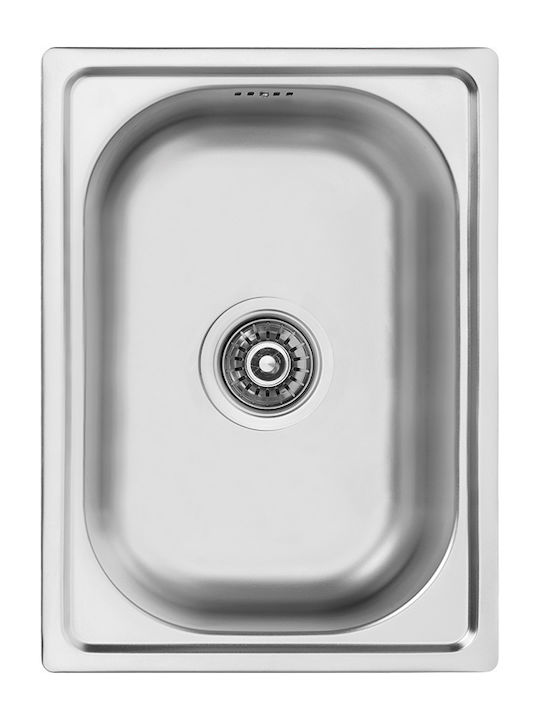 Kuchinox Mini Ένθετος Νεροχύτης Inox Σατινέ Μ35xΠ48cm Ασημί