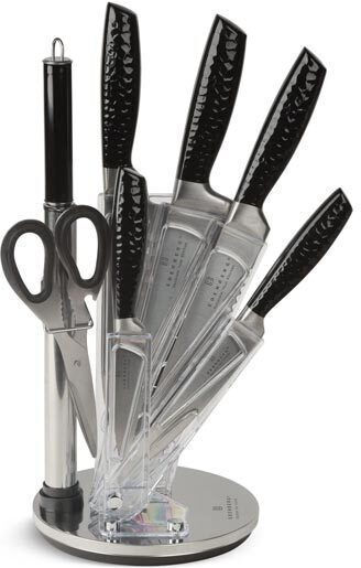 Edenberg 8pcs Stainless Steel Knife Set Rotating Stand Sharpener Eb-971 Edenberg 8pcs Stainless Steel Knife Set Rotating Stand Sharpener Eb-971