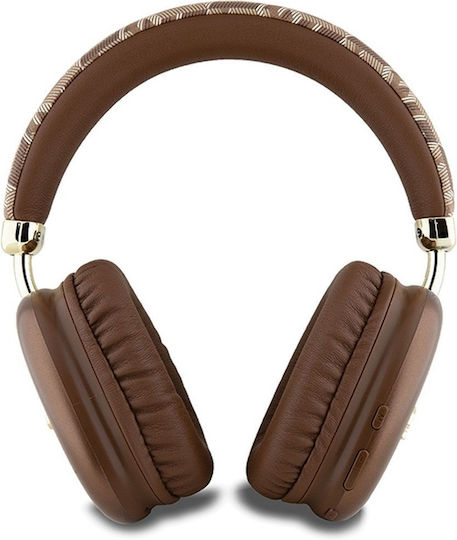 Gcube Metallic Script Logo Безжични / Жични Over Ear Слушалки с 32 часа Работа Кафяви