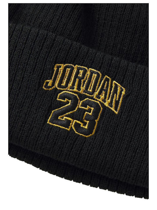 Kids Beanie Set with Gloves Knitted Black