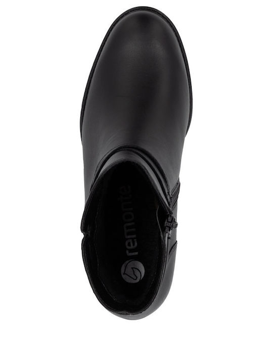 Leather Women's Ankle Boots Black