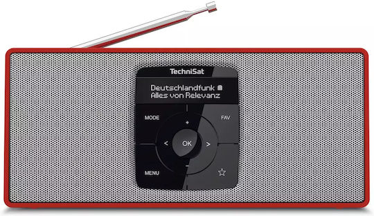 Technisat Digitradio 2S Επιτραπέζιο Ραδιόφωνο Ρεύματος DAB+ με Bluetooth Κόκκινο
