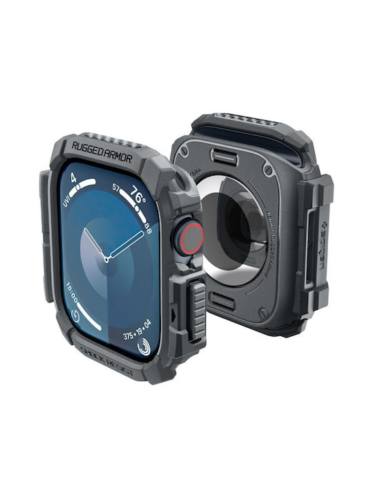Spigen Rugged Armor Θήκη Σιλικόνης Dark Grey για Apple Watch 10 46mm