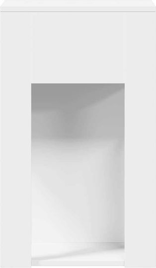 Шкаф За Бюро Дървен Бял 30x44x74см