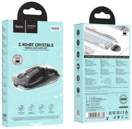 Hoco GM29 Безжичен Bluetooth Мишка Dark Night Black
