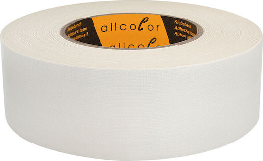 Allcolor Stage Tape Αυτοκόλλητη Υφασμάτινη Ταινία Λευκή 50mx50mm