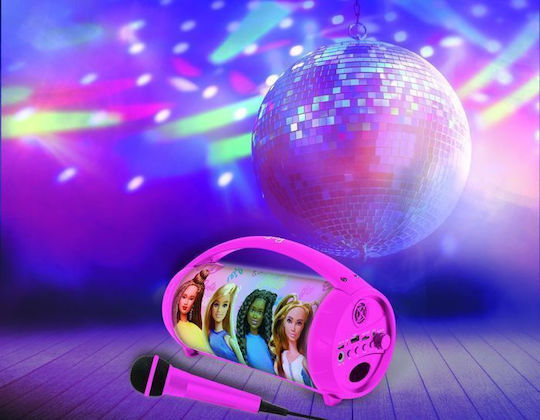 Lexibook Karaoke Lautsprecher mit Kabelgebundenem Mikrofon BTP585BBZ Rosa