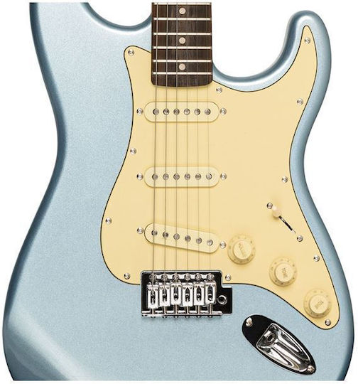 Stagg Ses-30 Ηλεκτρική Κιθάρα ST Style με SSS Διάταξη Μαγνητών Μπλε με Θήκη