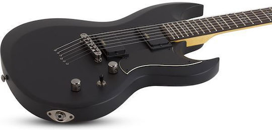 Schecter Demon S-II Elektrische Gitarre mit HH Tonabnehmerkonfiguration Matte Black