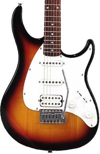 Peavey Raptor Plus Electric Guitar Stratocaster with SSS Pickup Configuration Sunburst