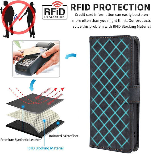 Brush Magnetic Wallet Black (Oppo A80 5G)