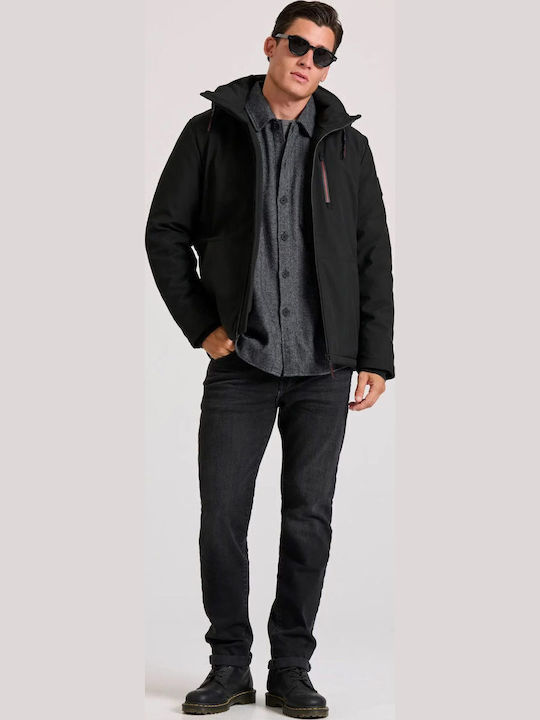 Winter Jacket Softshell Waterproof and Windproof Black